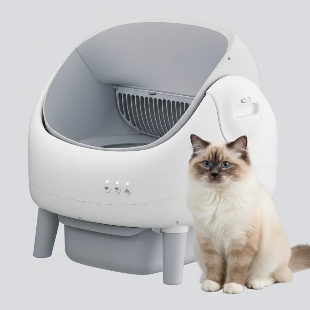 Lettiera per Gatti Autopulente da 76L, Silenziosa, con Controllo App e Wi-Fi, Toilette Elettrica Automatica Intelligente per Gatti