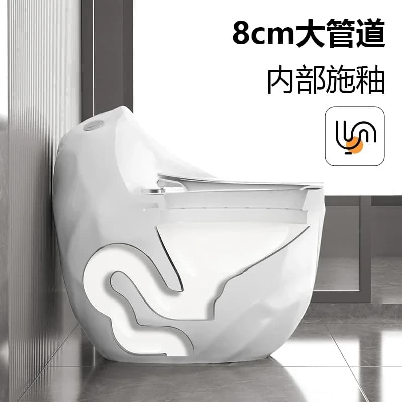 Toilet TAO Tao for Small Apartments, Toilets Custom to Egg Shape with Siphon, Large Tube Anti-School, Deodorant and Silent