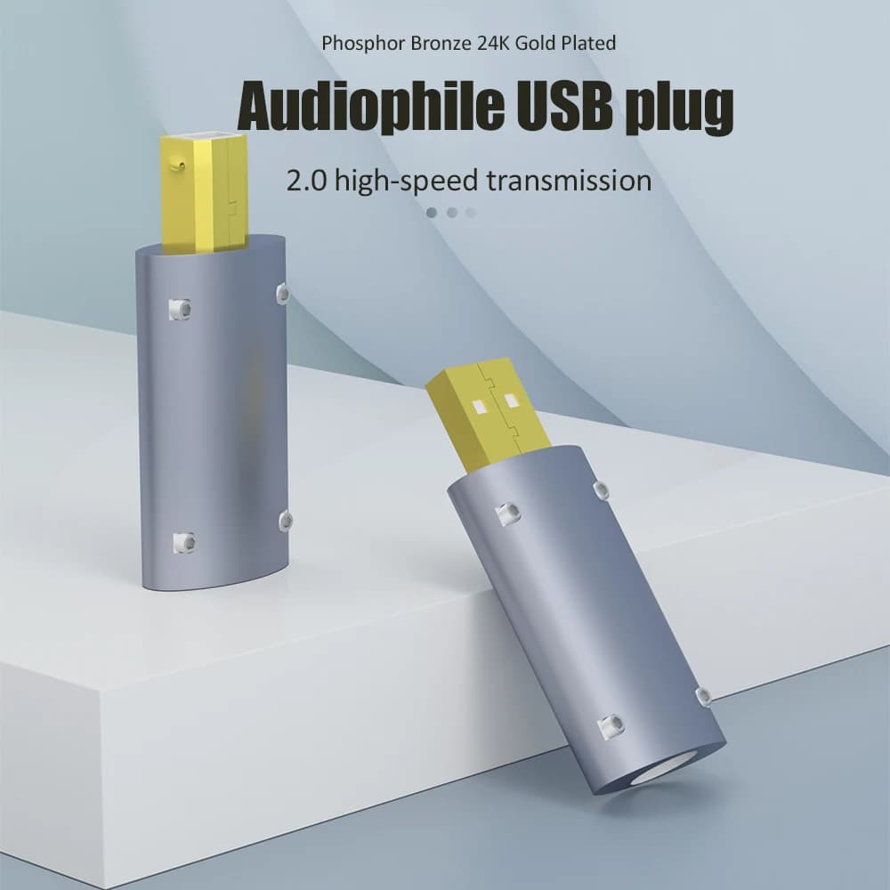 USB A/B gold plated connector 24K Monosaudio A50G B50G USB 2.0 for DIY USB cables