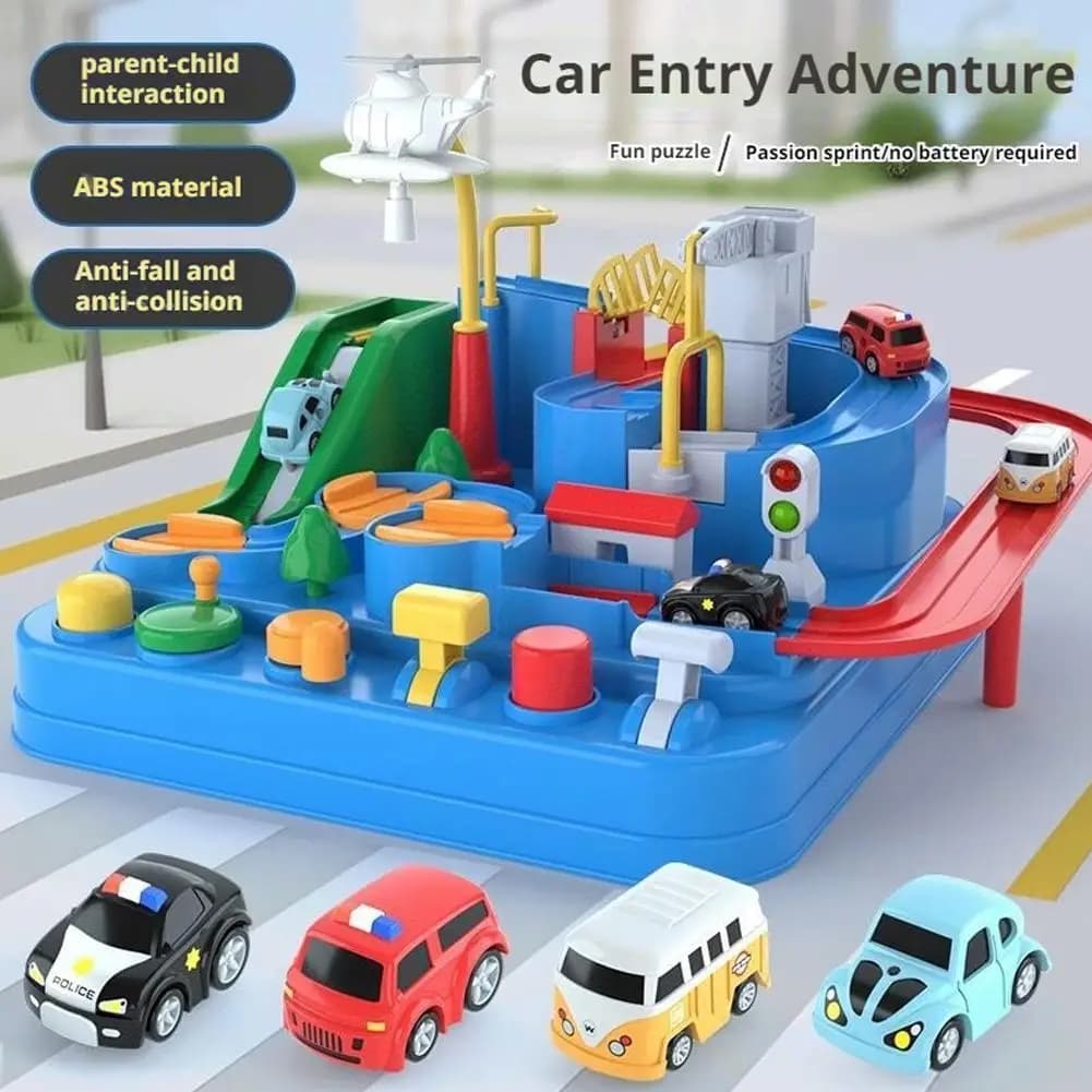 Modello di vagone ferroviario da corsa Pista del treno Gioco di avventure Animali Razzo spaziale Giocattoli educativi per bambini Giocattoli educativi per il cervello