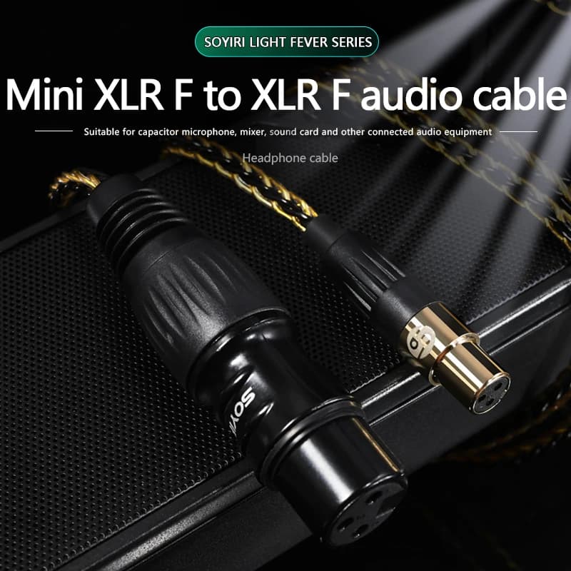 SOYIRI mini XLR femmina a XLR femmina marsupio testa vincere MX1 Meisheng T9S Meiyin P600 Lenovo JBL48V cavo audio scheda audio