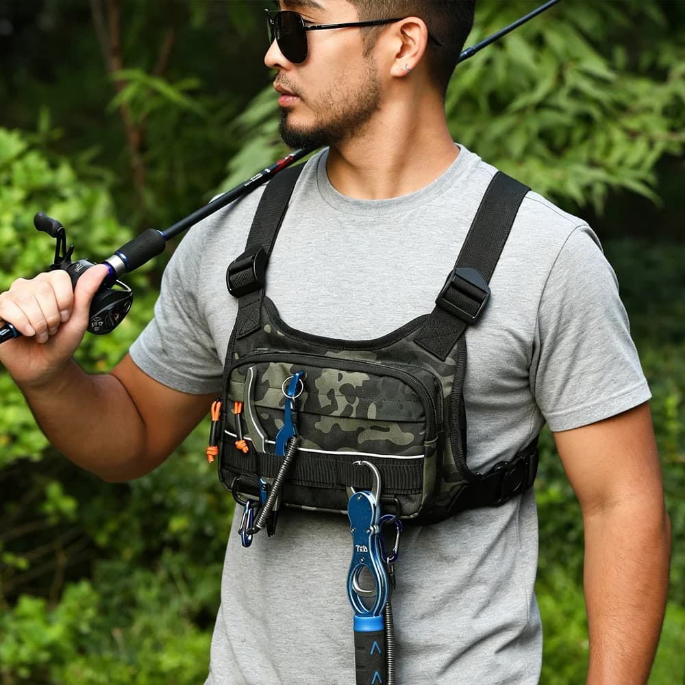 Borsa da Pesca a Tracolla, Borse Tattiche da Uomo, Zaini Impermeabili per Arrampicata e Campeggio, Zaino da Viaggio Outdoor, Marsupio, Borsa per Ciclismo