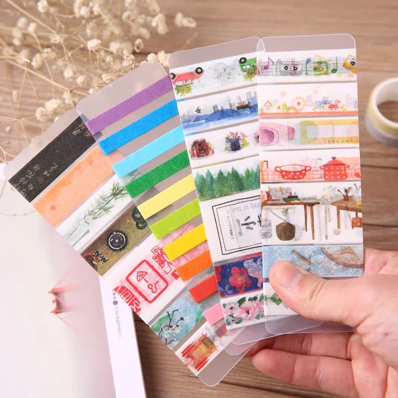 6 pz/lotto nastro adesivo portatile in Pvc trasparente nastro adesivo Washi foglio sottopacchetto piastra nastro pacchetto strumento Planner