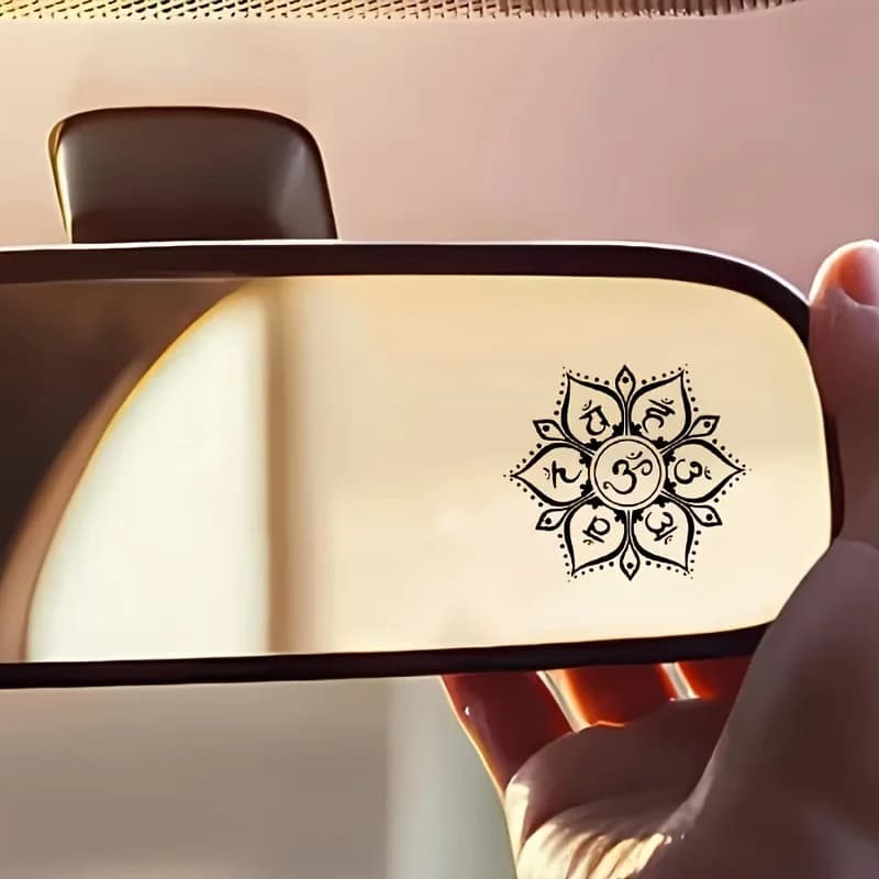 2pcs Chakra Symbols Namaste Mandala Waterproof Vinyl Sticker Decal Car Side Mirror Water Bottle Laptop Car Window Styling Decal