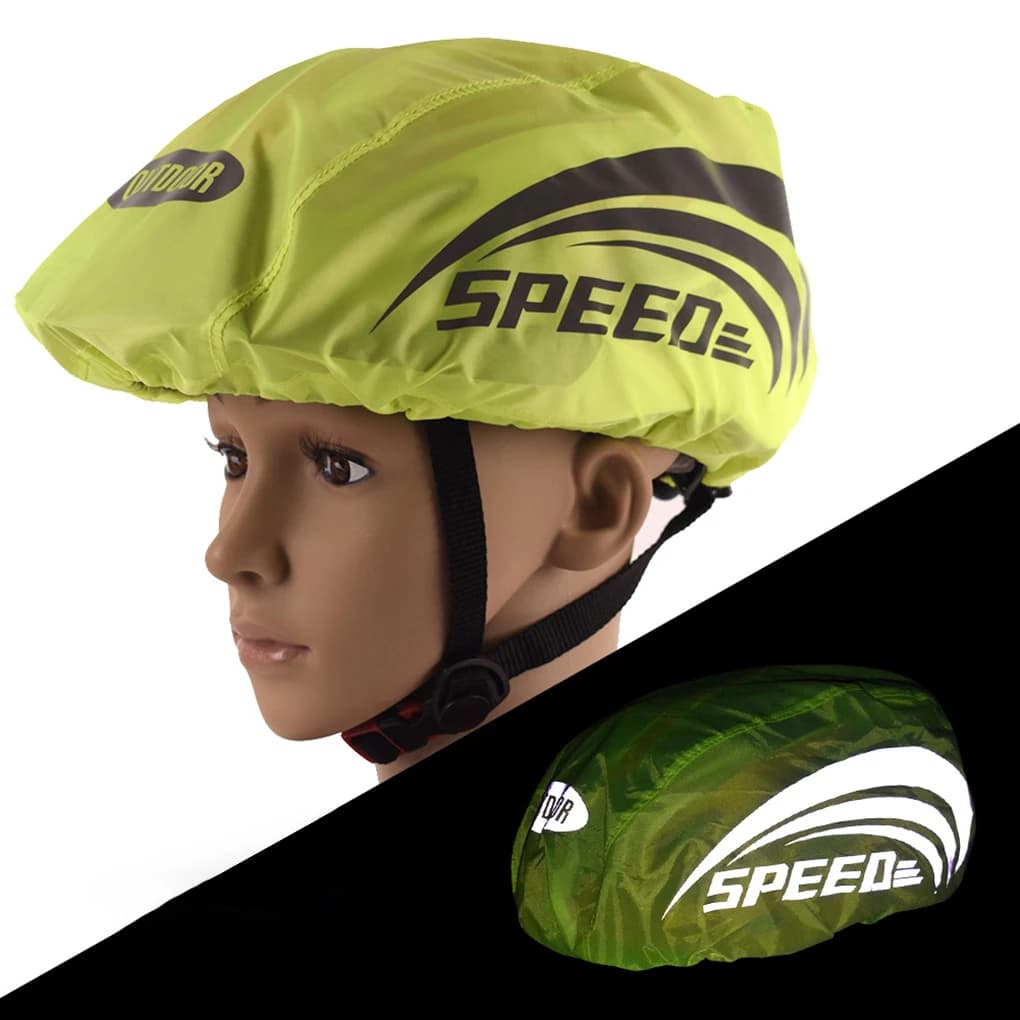 Waterproof Bicycle Helmet Cover with Reflective Strip Cycling MTB Road Bike Helmet Rain Cover Protective Oxford Fabric Cover