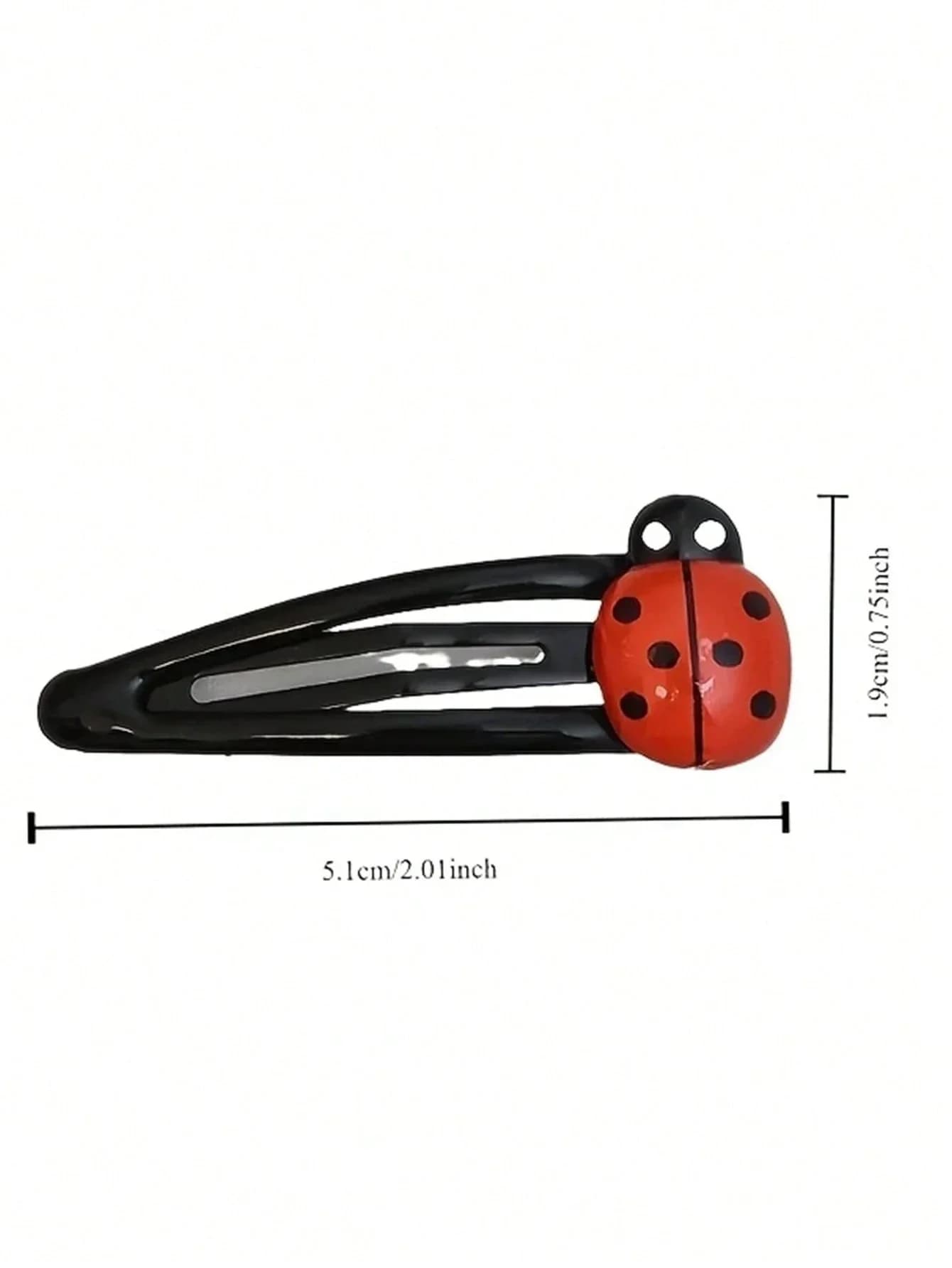 4 fermagli per capelli a forma di coccinella, accessori per capelli a forma di insetto rosso per donna