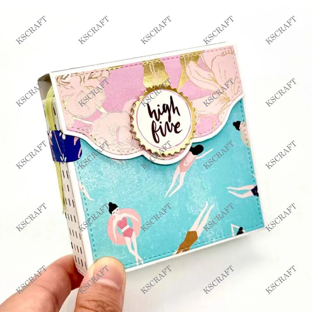 KSCRAFT Scatola porta rotolo di nastro in schiuma Fustelle Stencil per fai da te Scrapbooking Goffratura decorativa Carte di carta fai da te
