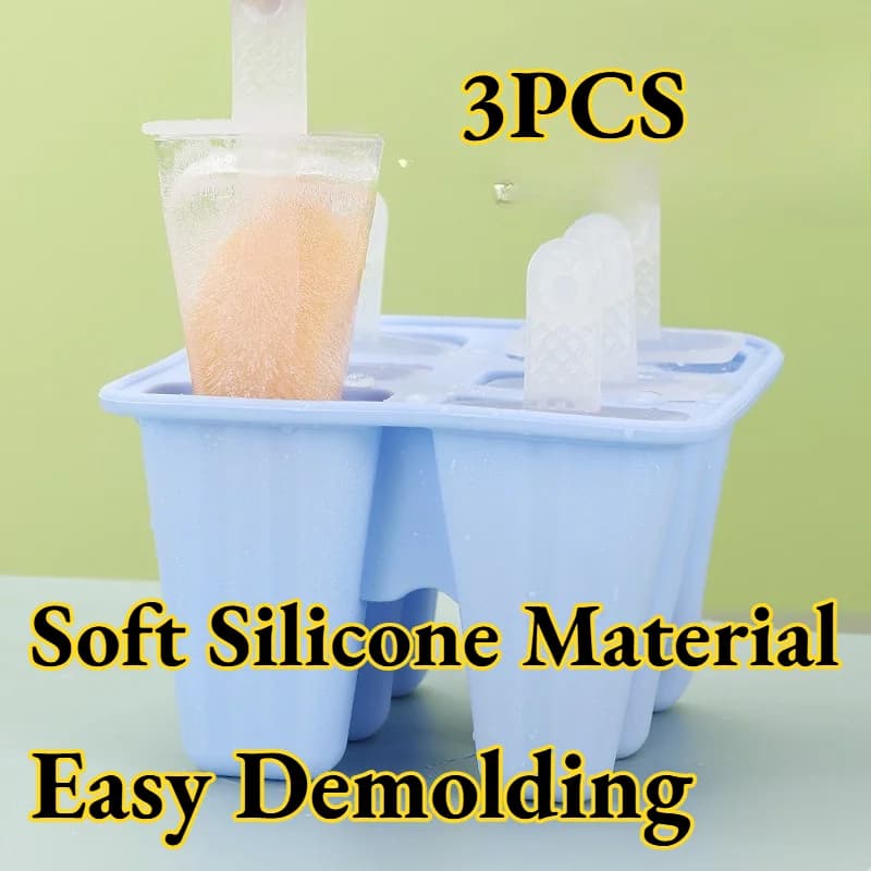 Stampo in Silicone Semplice per Ghiaccioli, Facile da Sformare, Antipolvere, Anti-odore, Moderno, Resistente alle Basse Temperature, per l'Estate