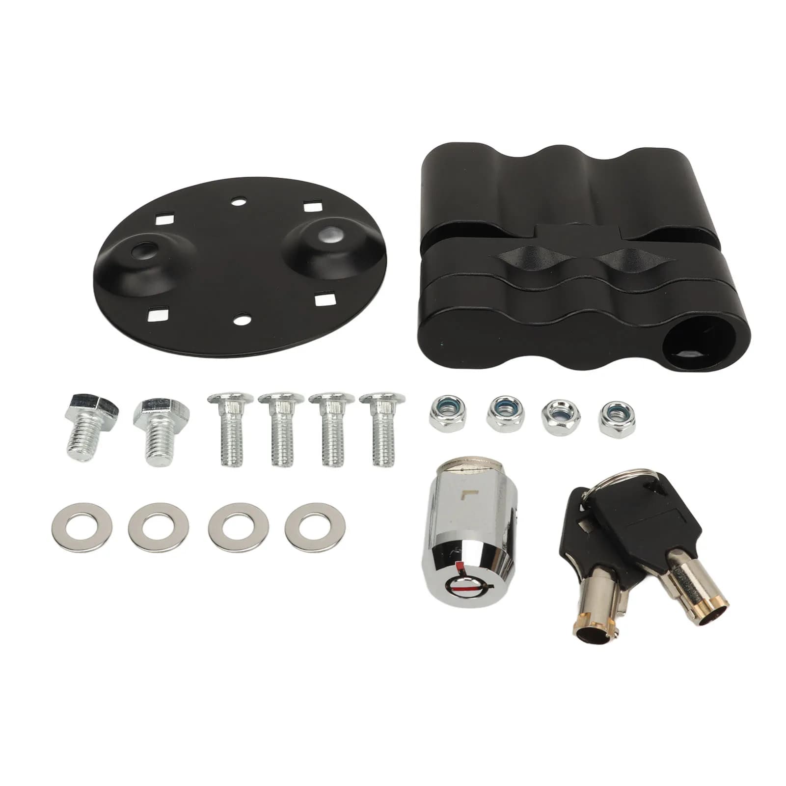 Gas cylinder holder with fuel container lock, support for locking package for RotopaX LOX-PM, fuel pack storage box, water box, car accessories