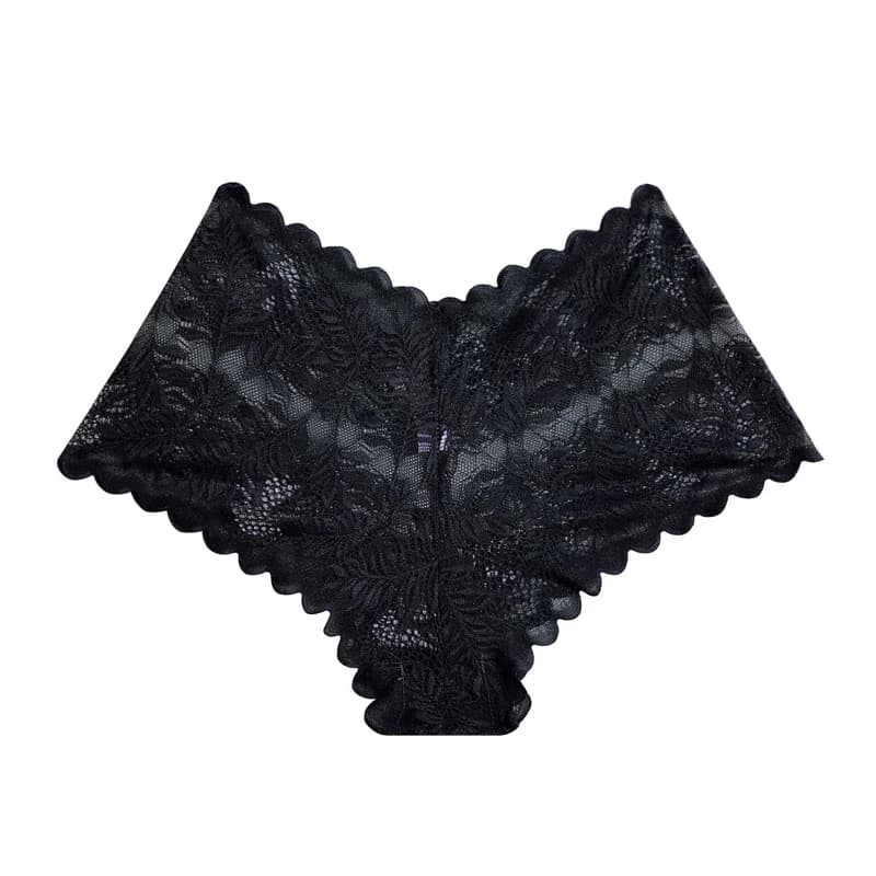 1 pezzo di slip da donna in pizzo semitrasparente, slip boxer morbidi senza cuciture, lingerie intima