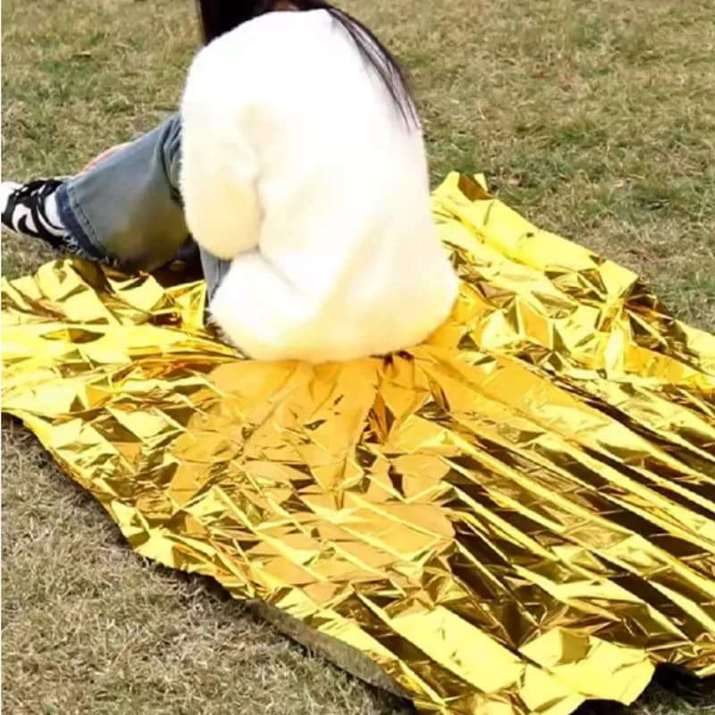 4 Pack Large 160×210cm Gold Silver Emergency Survival Thermal Space Blankets Windproof Waterproof Heat Retain Lightweight Reflec