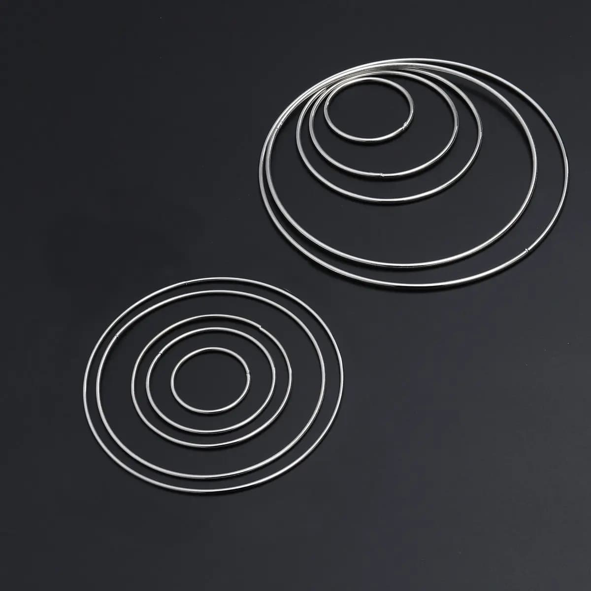 10Pcs Metal Dreamcatcher Ring Kit Multi Size 35-190Mm Welded Round Rings for DIY Dreamcatchers Thong Wrapping Craft