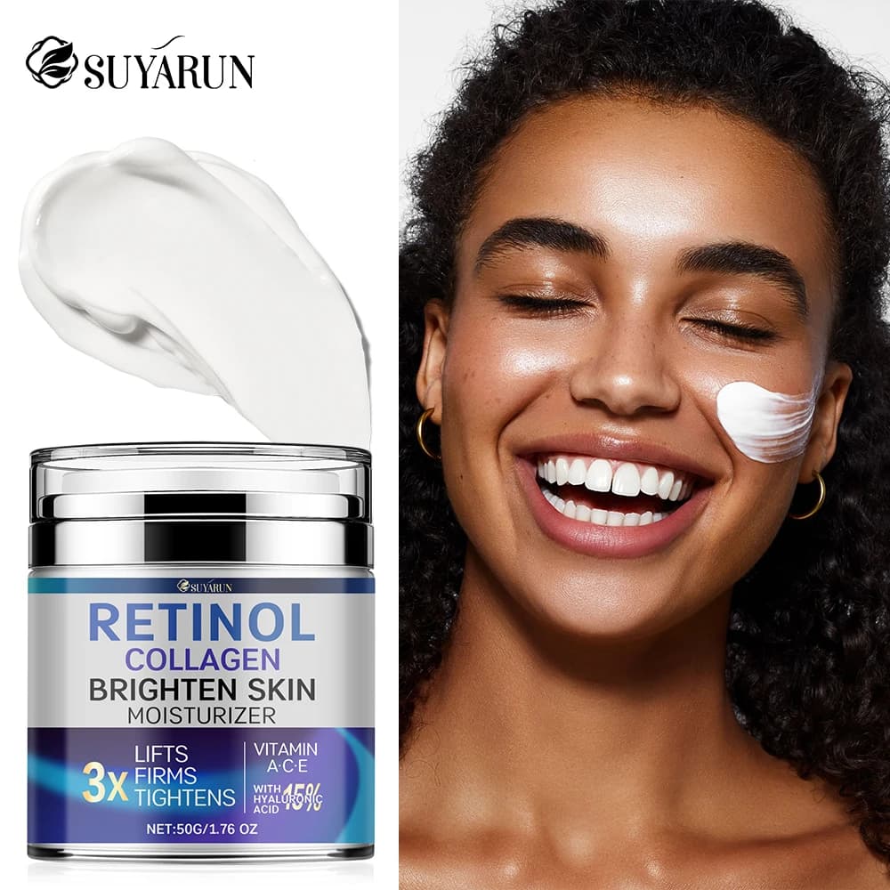♪ Anti-aging facial cream with retinol and collagen: reduction of wrinkles, moisturizing and clearing, improves dry skin.