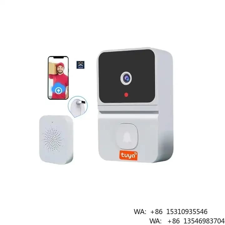 Campanello Video Wireless Smart WiFi Tuya Mini con Visione Notturna, Telecamera per Porta, Bestseller