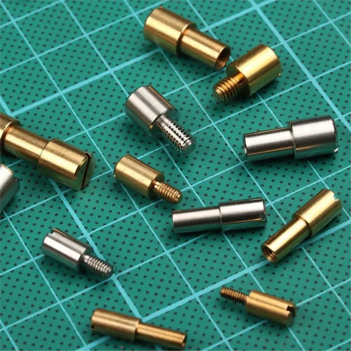 8 Set di Rivetti in Acciaio Inox e Ottone per Manici di Coltelli da Cucina, Bulloni di Ricambio