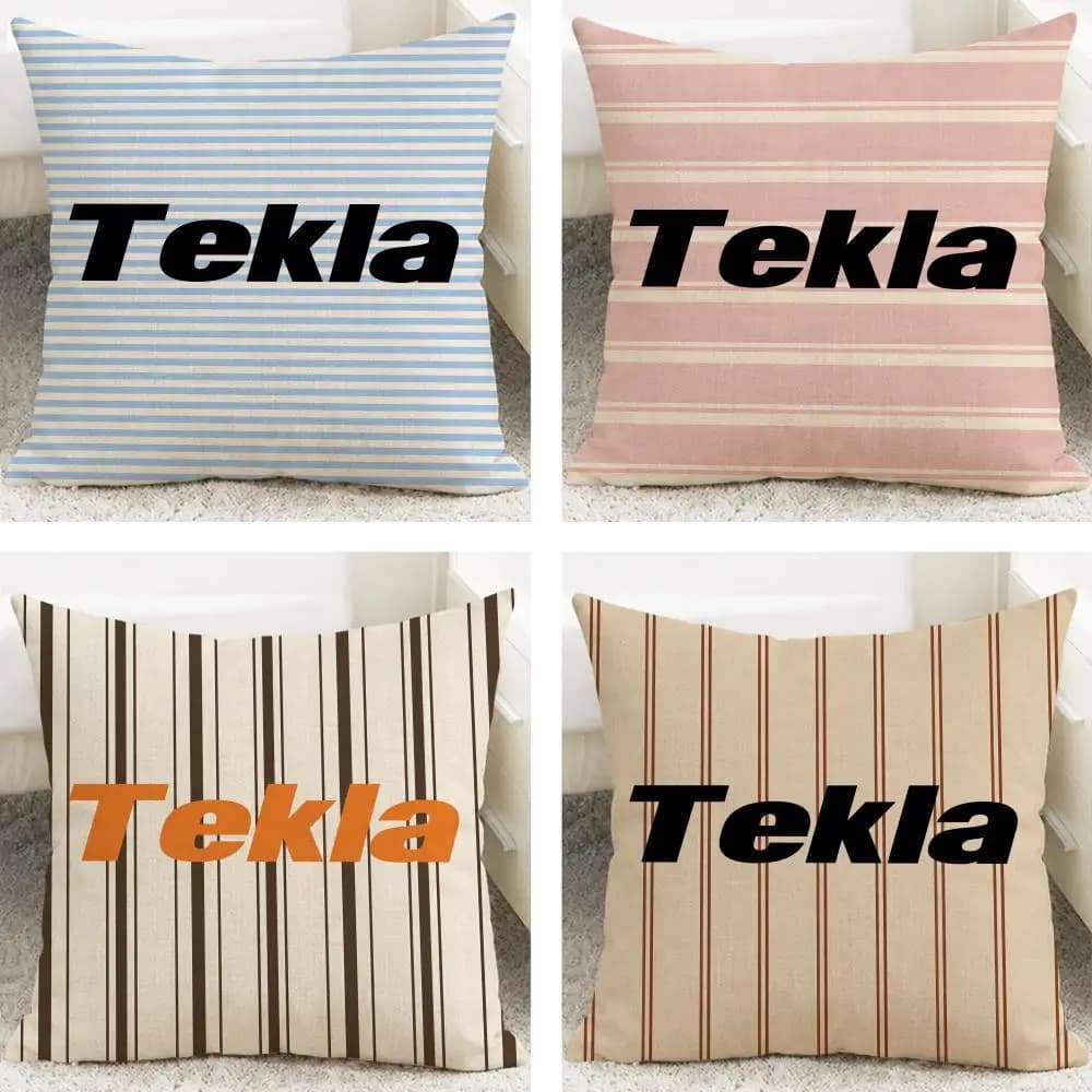 Brand Tekla Fabrics Cushion Cover Cushion Covers Natural Linen Breathable Sofa Bedroom Decor Pillowcase
