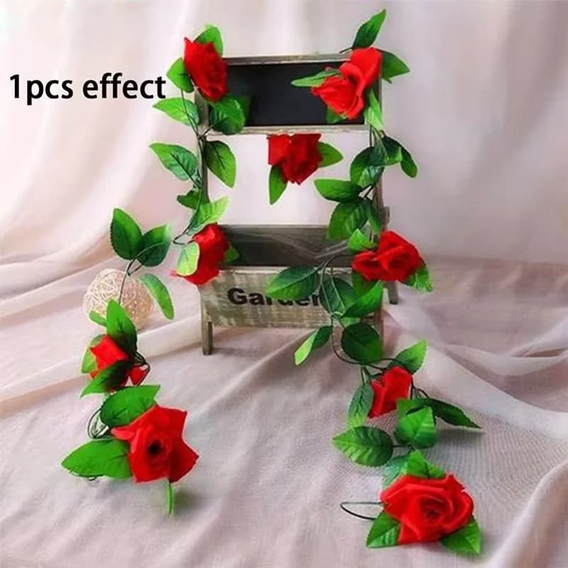 9 teste di rose artificiali in seta, pianta rampicante, fiori finti, decorazione per San Valentino, Festa della Mamma, matrimoni, casa, feste, giardino, artigianato