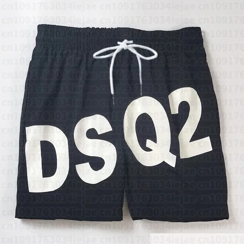 Summer 2026 New Style Printed Casual Breathable Shorts Beach Pants Lightweight Sport Five-Quarter Length Trousers