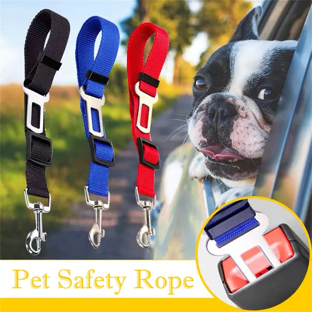 Pet Dog Cat Car Seat Dog Car Seat Belt Safety Protector Travel Pets Accessories Dog Leash Collar Breakaway Solid Car Harness
