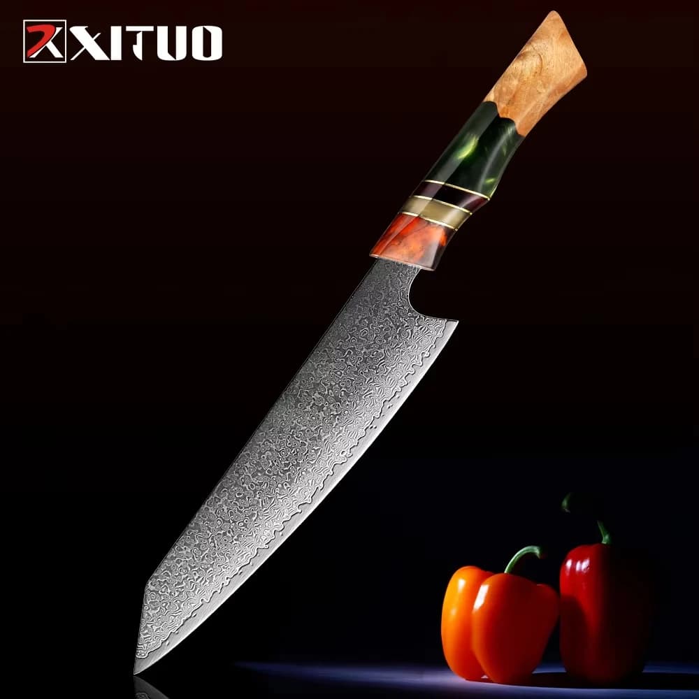 XITUO Professione 67 strati Damasco Acciaio inossidabile 8 pollici Kiritsuke Coltello Multifunzione Affilato Utensili da taglio da cucina La scelta migliore