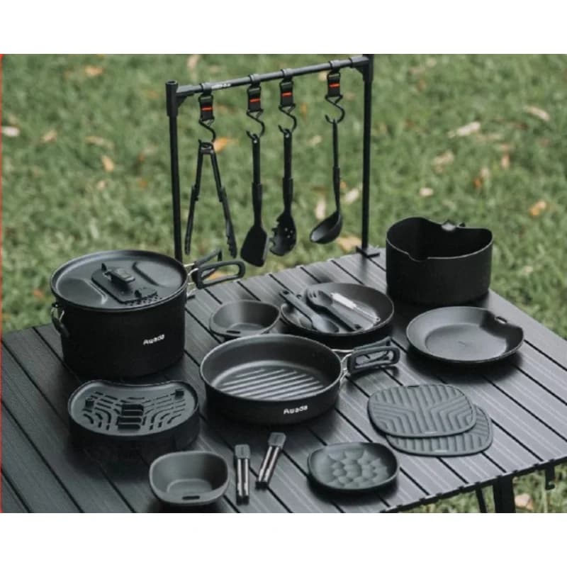Set of non-stick pans for outdoor pots, camping dishes, special camping pan, pan