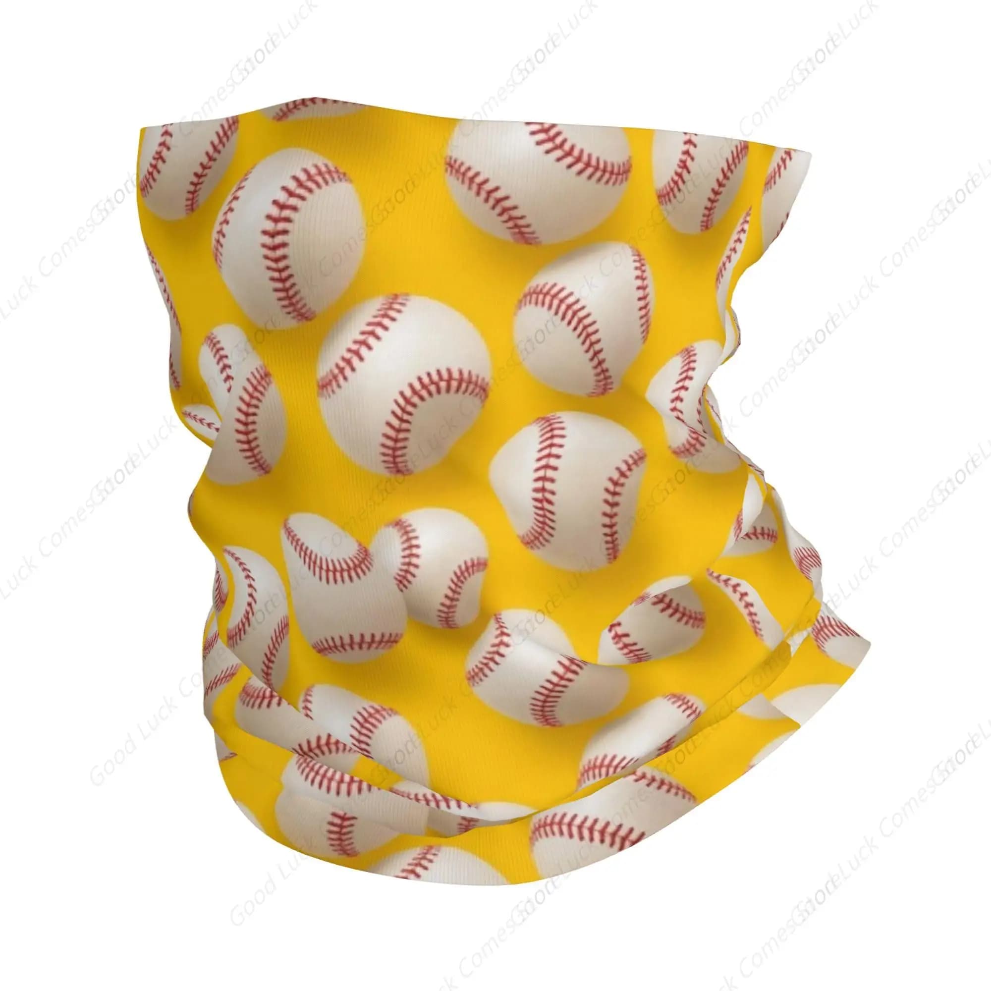 Giallo Softball Ghetta per il collo Maschera per il viso Uomo Donna Bandana Rave Copertura per il viso Sciarpa Maschera Passamontagna Fascia per la testa Copricapo