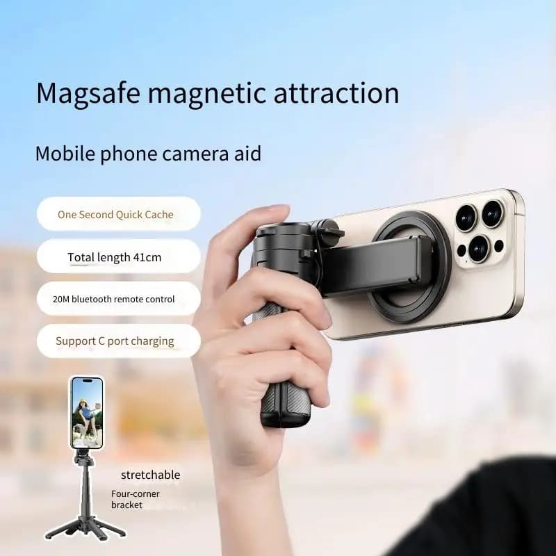 Nuovo selfie stick tascabile esterno Fotografo portatile Selfie tre in uno con artefatto per foto dal vivo