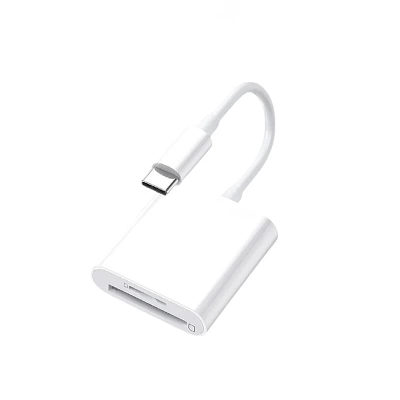 Lettore di schede 2 in 1 OTG Type C con chiavetta USB per iPad, tablet, schede SD, TF, dispositivi smart.
