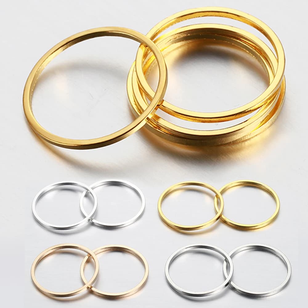 50pcs 20pcs orecchini cerchi orecchino che fa Loop Circle Wires connettori anelli a cerchio chiuso pendenti per la creazione di gioielli fai da te