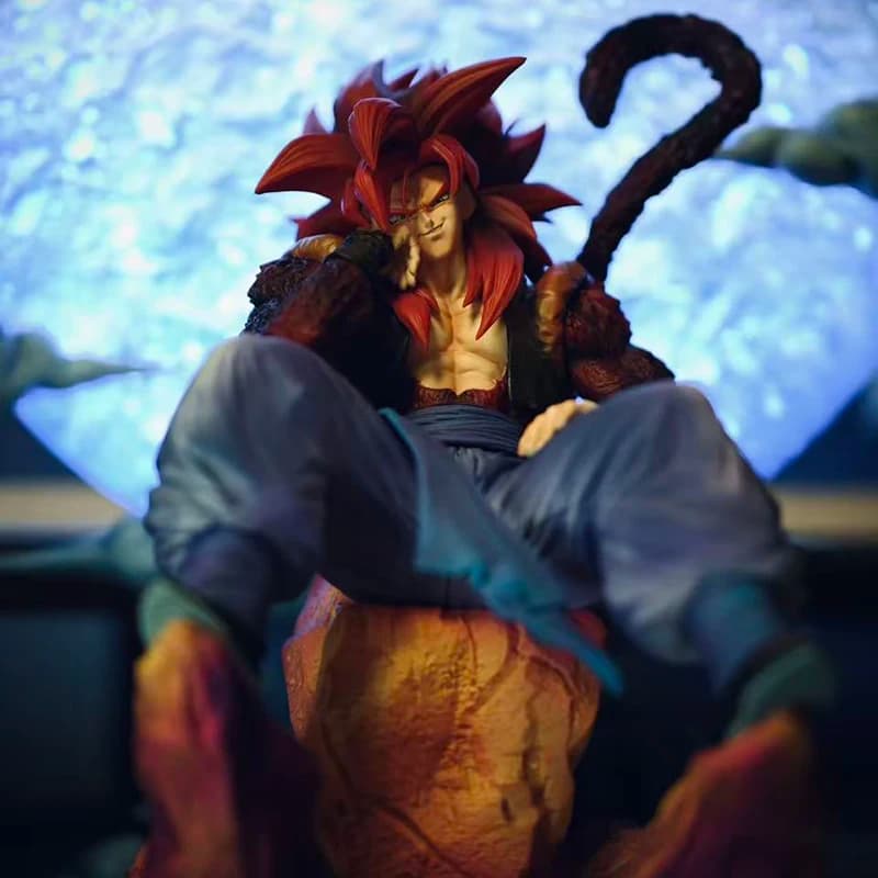 Statuetta Anime Dragon Ball Z SSJ4 Gogeta Super Saiyan 4, 25cm, Modellino da Collezione in PVC, Giocattolo, Regalo di Compleanno