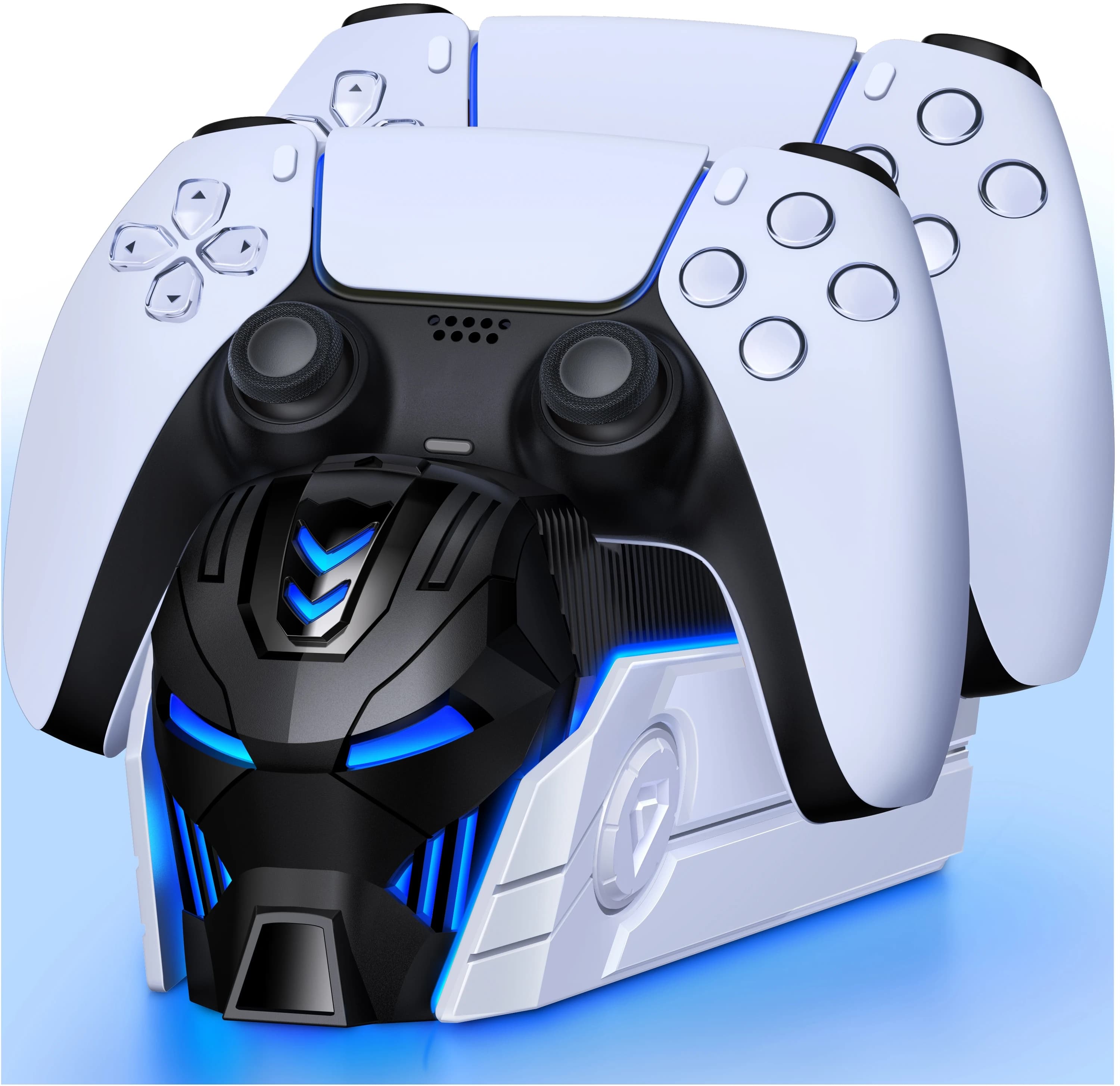 BEBONCOOL FC505 Stazione di ricarica del controller per PS5 Slim Gamepad Doppio caricatore rapido Indicatore LED Docking station per supporto di ricarica