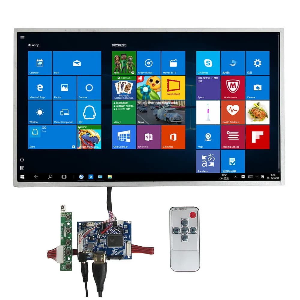 14 Inch DIY Monitor Kit 1600x900 LCD Screen and HDMI Driver Controller Board for Raspberry Pi PC Laptop Gaming Secondary Display