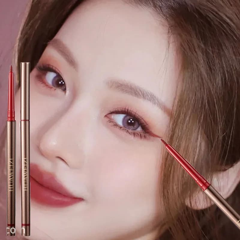 Penna gel liquido per eyeliner rosso Impermeabile a lunga durata Asciugatura rapida Trucco liscio Bellezza Eyeliner opaco Timbro Matita per occhi Cosmetici