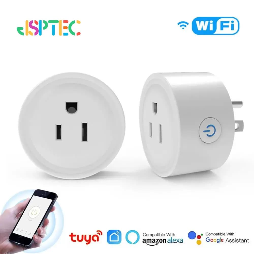 Tuya Smart Wifi Plug Standard wireless socket USA 10A Remote Control Intelligent appliances Works with Alexa Google Home