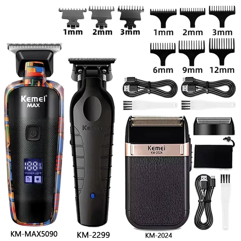 Kemei Km-MAX5090 Km-2299 Km-2024 Electric Haircutting machine Haircutting machine Barbiere Haircuts for men