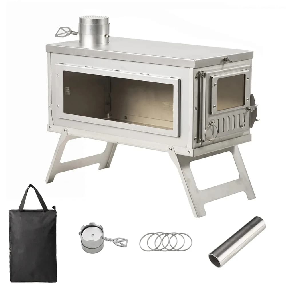 Curtain stove with outdoor heater Portable stove with quick seat Wood stove Heating resistance for camping Hiking Tools for backpacker