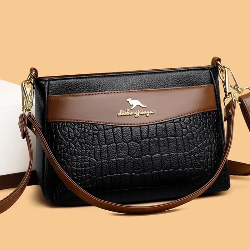 Borsa fasciatoio alla moda in pelle tinta unita di lusso, borsa a tracolla vintage casual elegante da donna, design unico per pendolari