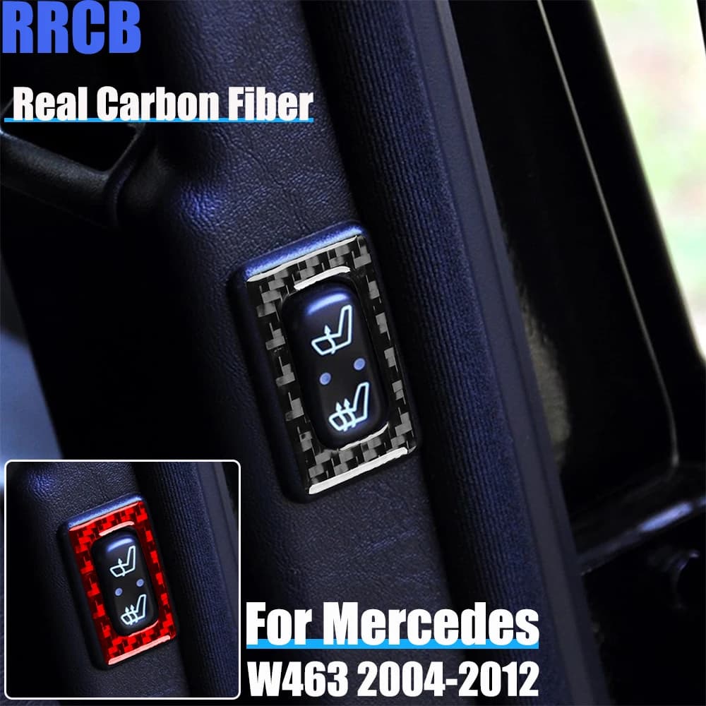 Reale In Fibra di Carbonio Accessori Auto Sedile di Ventilazione Copertura Morbida Adesivo Per Mercedes-Benz Classe G W463 G500 G55 G63 G550 2004-2012