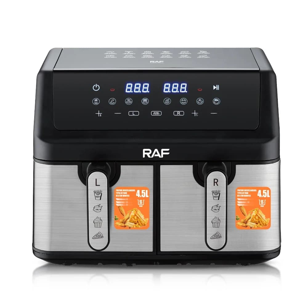 # For RAF R.5382 4.5L + 4.5L 2000w Classic Design Double basket Air cooler Stainless steel Freir de aire de doble cesta Oil free