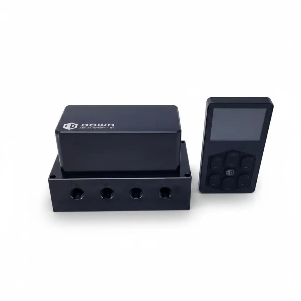 Sistema di Gestione Sospensioni Pneumatiche, Controller Air Ride in Lega di Alluminio, Telecomando LCD con Pressione, Bluetooth, Adattabile Universalmente