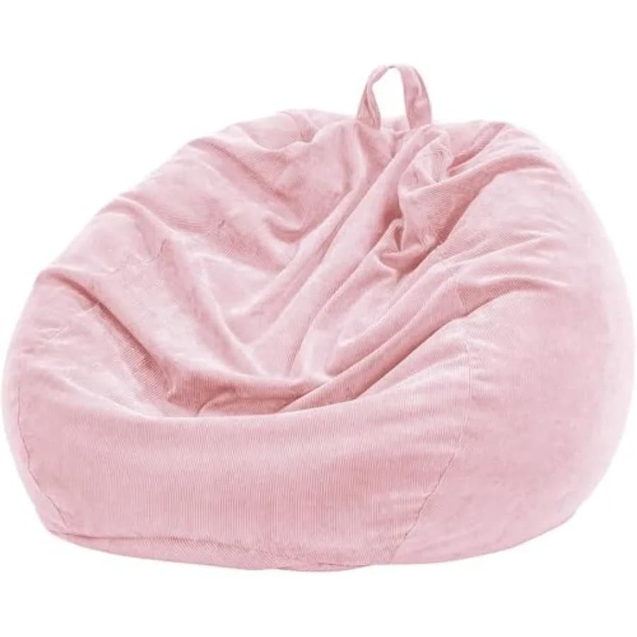 Bean Bag Chair Cover No Filler for and Adults, Beanbag Stuffed Animal Storage Without Filling Plush Toys Holder and Organizer S