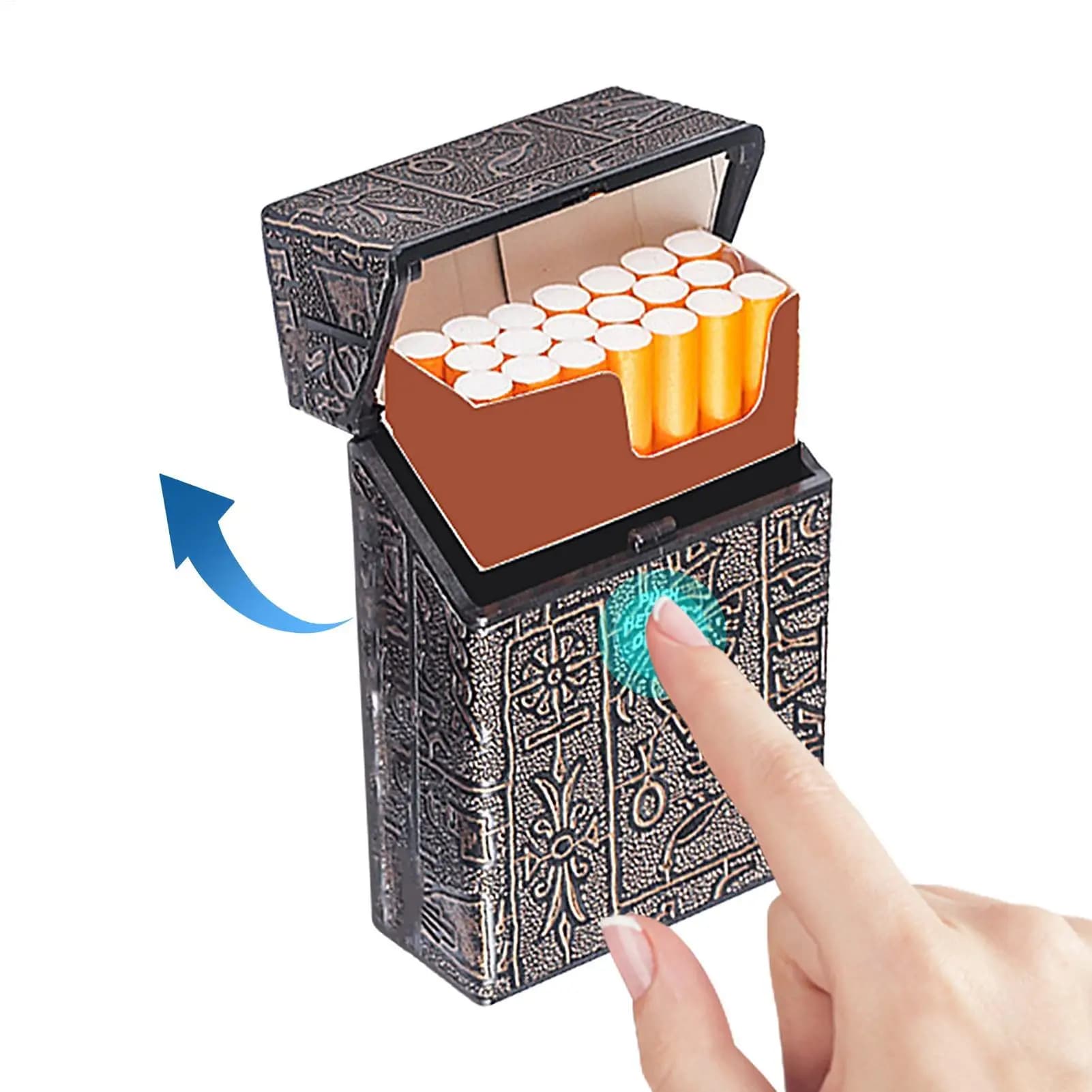 20 Capacity Cigarettes Box Plastic Transparent Portable Thin Cigar Boxes Pocket Cigarettes Holder Storage Container