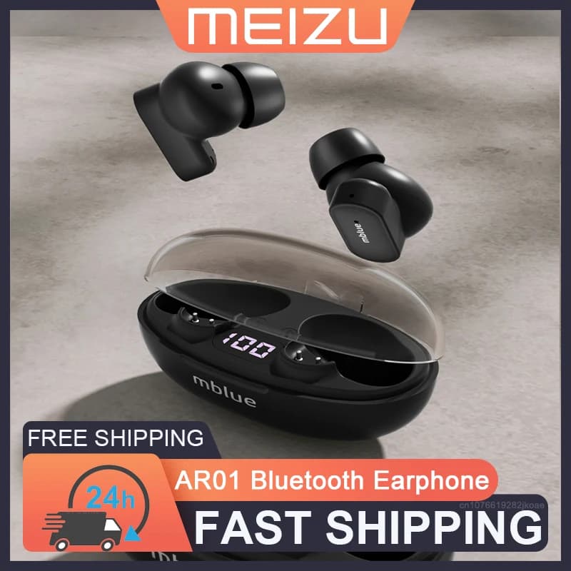 Original MEIZU Mblue AR01 Sports Bluetooth Wireless Headphones HiFi Stereo Double Microphone HD Long Standby Headphones