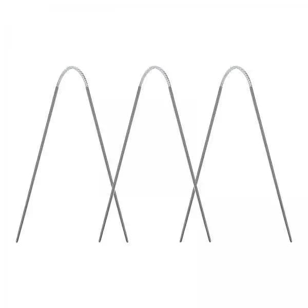 Set di Ferri Circolari in Metallo Flessibili a Doppia Punta per Progetti Fai-da-Te di Coperte, Maglioni e Sciarpe