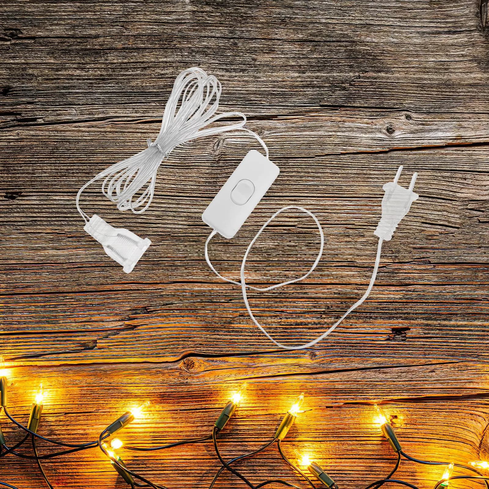 LED Ribbon Extension Wire 5m PVC Tape Light Cord Christmas Curtain Icicle Lights LED Strip Light Power Cable Lead