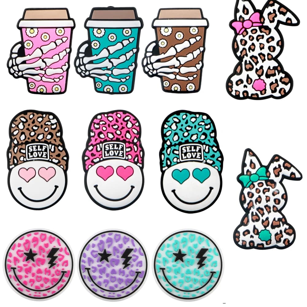 5/10Pcs tazze animali perline focali in Silicone per gioielli che fanno accessori per la decorazione del braccialetto della collana del portachiavi fai da te