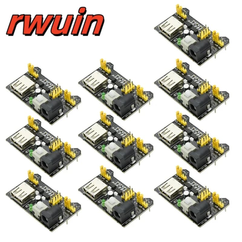 10 pcs MB102 Breadboard Power Module Without Welding 3.3 V/5 V Kit FAI DA TE Parts For Arduino