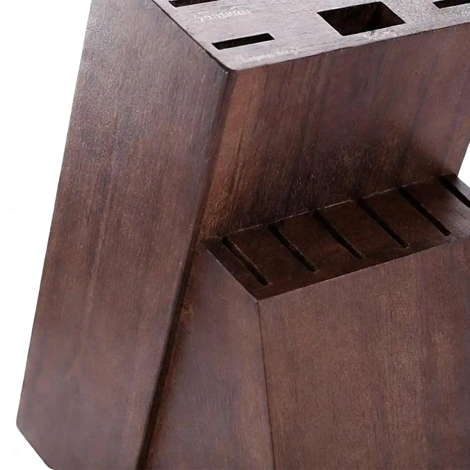 Portacoltelli da Cucina in Legno a 14 Scomparti, Contenitore per Coltelli e Forbici da Appoggio per Cucina e Casa