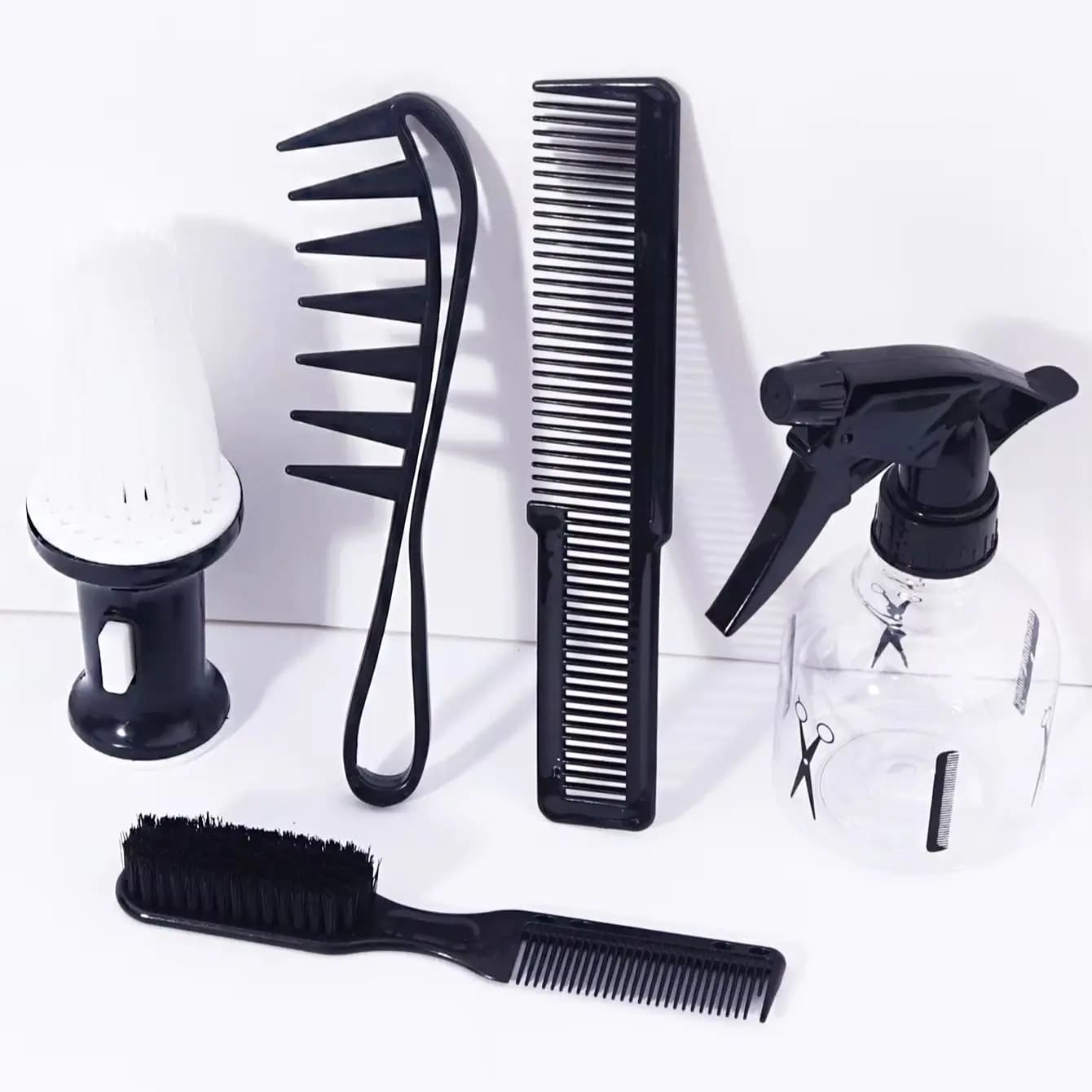 5pcs hair styling tool set, broken hair cleaning and sweeping spray bottles, combing brush, special for real hair wigs