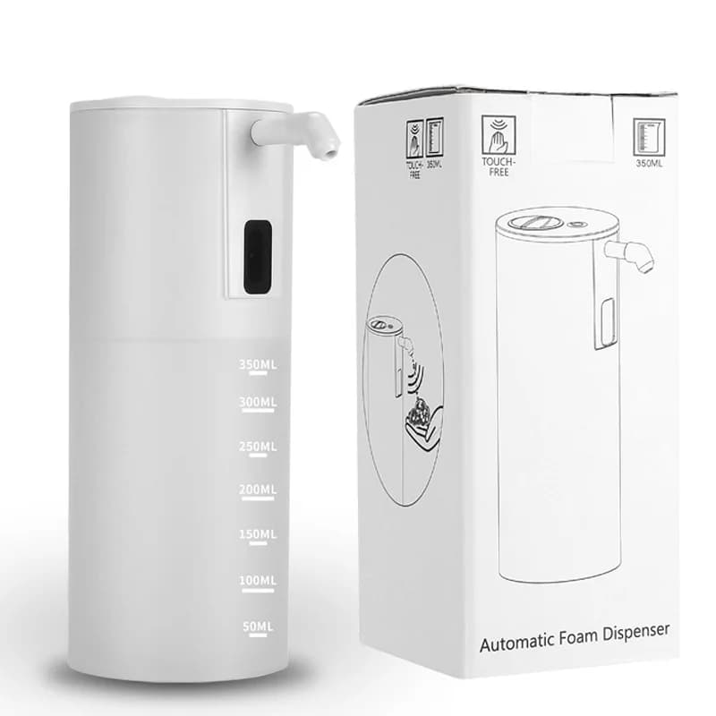 Distributore automatico di sapone con rilevamento automatico, macchina disinfettante per le mani in schiuma intelligente con batteria a secco per hotel per centro commerciale domestico